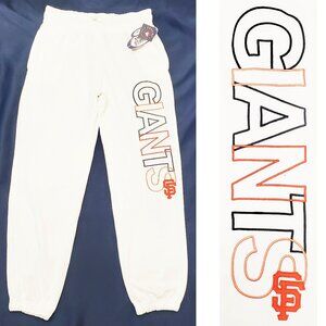 MLB Womens San Francisco Giants White Jersey Jogger Pants M NWT